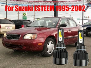 LED For ESTEEM 1995-2002 Headlight Kit H4/9003 6000K White CREE Bulbs HI/LO Beam - Picture 1 of 10