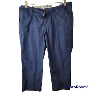 NWT SO Cropped Blue Jeans Low Rise Belted Pants Junior Size 5 - Picture 1 of 9