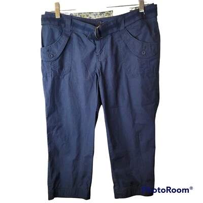 New SO Cropped Blue Jeans Low Rise Belted Pants Junior Size 5 - Image 1 of 4