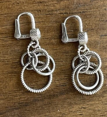 Pendientes colgantes Judith Ripka de plata 925 circonita cúbica Foto 1 de 4