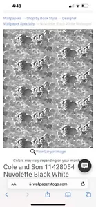Fornasetti Wallpaper Two 2/Roll Set COLE & SON Clouds NUVOLETTE Black Sealed NEW - Picture 1 of 5