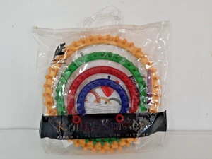 Provo Craft Knifty Knitter Round Circle Knitting Loom, Set of 4 Sizes with Hook - Picture 1 of 6