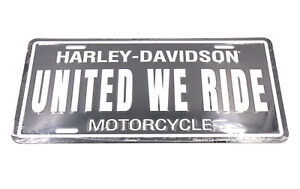 Harley Davidson UNITED WE RIDE Aluminum License Plate For Auto Automotive Cars