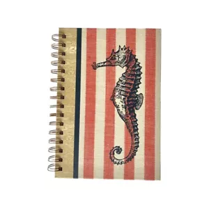 C. R. Gibson Spiral Journal Notebook Hardcover Seahorse Stripes NEW - Picture 1 of 4