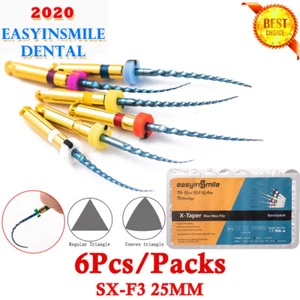 6Pcs Dental Rotary Root Canal Files X3-Taper Blue Max Niti Endo Files SX-F3 25mm - Picture 1 of 9