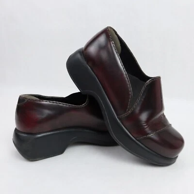 Zapatos Dansko Vintage Para Mujer 5.5-6 Ciruela Marrón Cuero Zueco Estilo Chelsea 36 RARO Foto 1 de 4