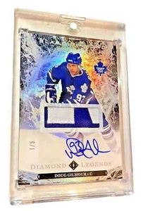 24-25 Upper Deck Black Diamond Legends Auto Patch Doug Gilmour 1/5 - Picture 1 of 2