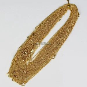 10pcs Silver/Gold Color 2mm Water Wave Necklace Chains for Women 16" 18" 20" 24" - Picture 1 of 10