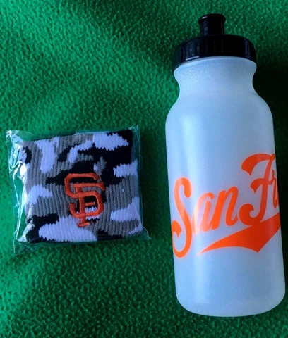 San Francisco Giants Lot Water Bottle 16 ounce & Wrist Band - Johnny Cueto Cover