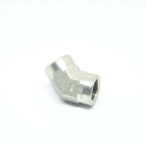 Steel 45 Degree Elbow 3/8" Female Npt Fitting Fuel Air Oil Fluid Vacuum FasParts - Picture 1 of 6