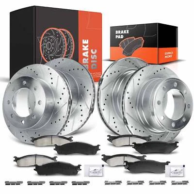 Сверленные роторы и тормозные колодки для Dodge Ram 1500 Ram 2500 Ram 3500 передние и задние  - Изображение 1 из 4