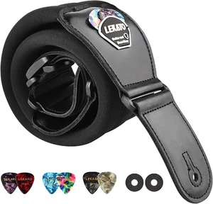 Cómoda correa de guitarra para uso prolongado (alivio del dolor de hombro), 3" de ancho... - Imagen 1 de 12