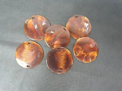 Caramel Brown Marbled Design Large Button Style Trim- B1061 - Image 1 of 2