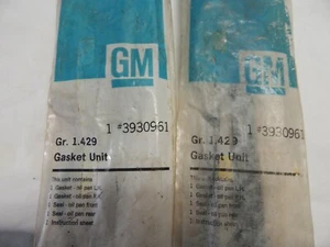 **Lot of 2** NOS GM 3930961 Gasket, Oil Pan 64 - 76 1964-1965 T/6 1970-76 6 Cyl - Picture 1 of 4