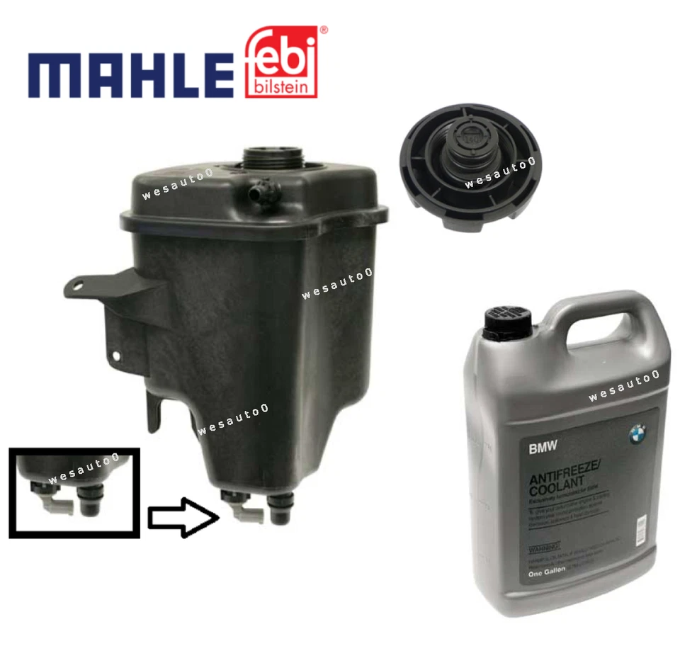 Tanque de expansión de refrigerante para BMW X5 X6 + sensor + tapa + anticongelante OES 07-19 Foto 1 de 1