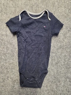 Tommy Hilfiger Baby Boy Romper Sz 12M Dark Blue Heather Relaxed Casual Wear - Image 1 of 4