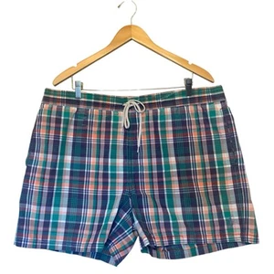 Vintage Polo Ralph Lauren Swim Shorts Mens XL Lined Multicolor Plaid Beach Pool - Picture 1 of 7