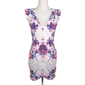 Rumor Floral Purple & White Cottagecore Special Occasion Dress Size Small New! - Picture 1 of 7