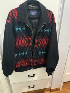 Vintage Pendleton High Grade Western Wear Aztec Bomber Jacket Size L - Picture 1 of 4