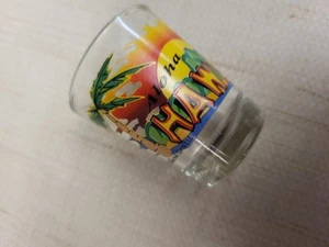 Aloha Hawaii Palm Tree Tropical Shot Glass Travel Souvenir - Picture 1 of 5