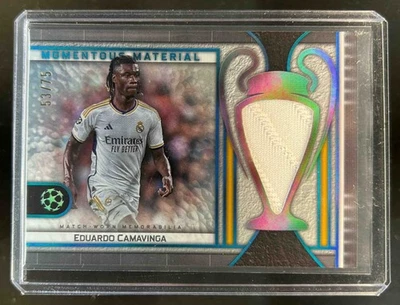 2023 Topps Museum UEFA Eduardo Camavinga Momentous Material Patch Auto #53/75 - Image 1 of 2
