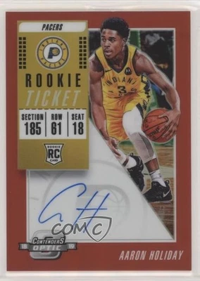 2018-19 Panini Contenders Optic Red Prizm /99 Aaron Holiday #109 Rookie Auto RC - Image 1 of 2