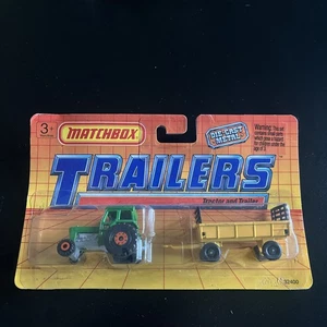 Matchbox Trailers Two Pack TP108 Ford Tractor and Hay Trailer. NIP - Picture 1 of 7