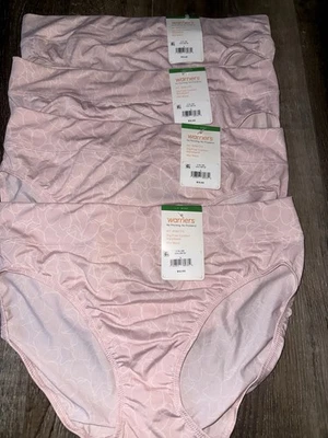 Warners ~ Womens Hi-Cut Underwear Panties Polyester Blend 4-Pair Multicolor ~ L - Image 1 of 4