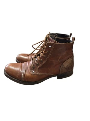 Bota Chukka Militar Bull Boxer Delden Cuero Marrón Suela de Goma Puntera Puntera Talla 8 Foto 1 de 4