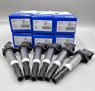 6PCS OEM Delphi Ignition Coils Meta 12138616153 BMW X3 X5 325 335 535 E90 N54 - Image 1 of 4