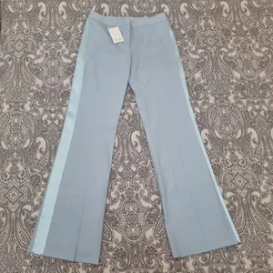 Pringle of Scotland Bootcut Trousers "Crispina" Women's Size 10 Wool Blend Blue - Picture 1 of 8
