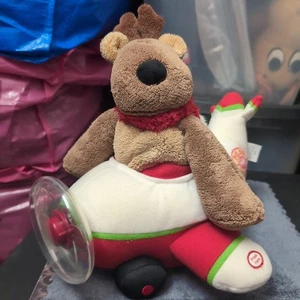Hallmark Polar Parcel Express Rodney Reindeer in Airplane Sound Motion Works! - Picture 1 of 17