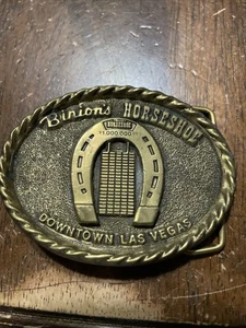 Rare Binions Horseshoe Casino Belt Buckle - Picture 1 of 2
