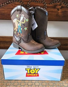 Botas Toy Story Woody and Bullseye Disney Pixar Marrón Pull-On 7 EE. UU. Nuevas - Imagen 1 de 6