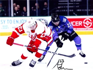 Foto 8x10 firmada autografiada por Albert Johansson Detroit Red Wings Prospect g - Imagen 1 de 1