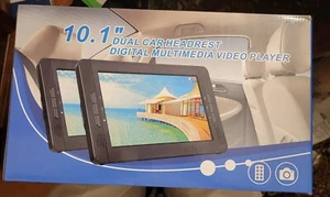 ๐ฝ๏ธ 10.1" Dual Screen Car Headrest DVD Multimedia Player PD01-10002B-01B ๐ - Picture 1 of 4