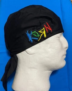 Hand Made Doo Rag lightweight 100% cotton, Korn Nu Metal Band embroidered patch - Picture 1 of 2