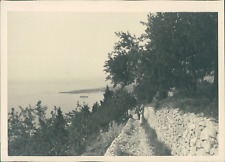 Sicile, Palerme, Sentier er Vue de la baie, ca.1925, vintage silver print vintag