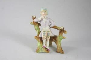 VINTAGE EUROPEAN PORCELAIN FIGURAL BOY SMALL VASE - Picture 1 of 7