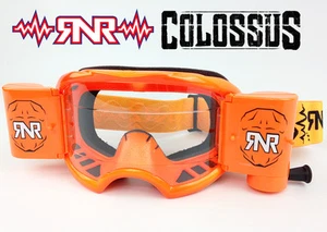 RIP N ROLL RNR COLOSSUS WVS 48mm MOTOCROSS MX ROLL-OFF GOGGLE enduro NEON ORANGE - Picture 1 of 2