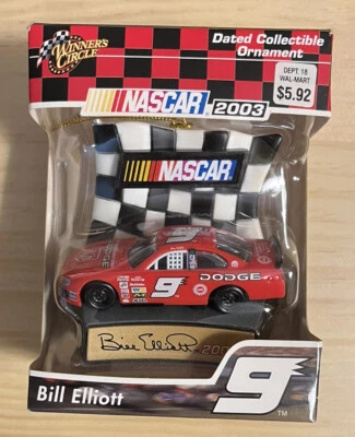 NUEVO ~ CÍRCULO DE GANADORES DE NASCAR ~ BILL ELLIOTT #9 ~ 2003 adorno de coche coleccionable Foto 1 de 4