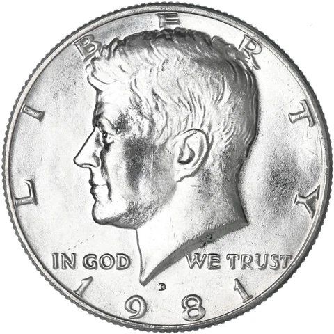 1981 D Kennedy Half Dollar CN-Clad BU US Coin Cover