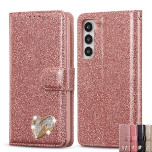 Bling Flip Shockproof Leather Wallet Phone Case Cover For Samsung S25 Ultra S24 - Photo 1 sur 16