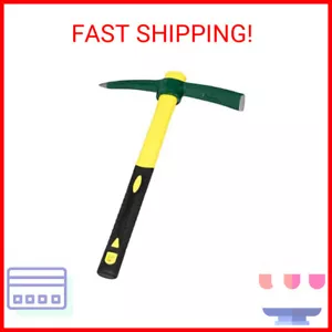 Forged Adze Pick Weeding Mattock Hoe Pick Axe 15-Inch Plastic Coated Fiberglass - Picture 1 of 2