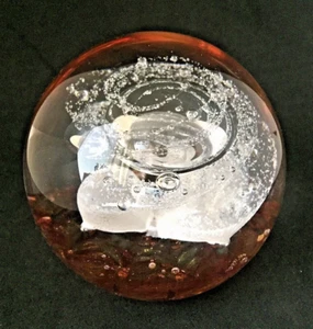 Paperweight Selkirk Glass “Amber light” c1994 Handmade in Scotland - Picture 1 of 3