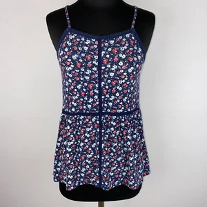 Camiseta sin mangas American Eagle para mujer XS floral con ribete de ganchillo Babydoll Swing verano JU - Imagen 1 de 13