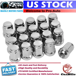 20PCS Lug Nuts Bulge Acorn 12x1.5 Chrome Wheel Nut for Chrysler Sebring LeBaron - Picture 1 of 15