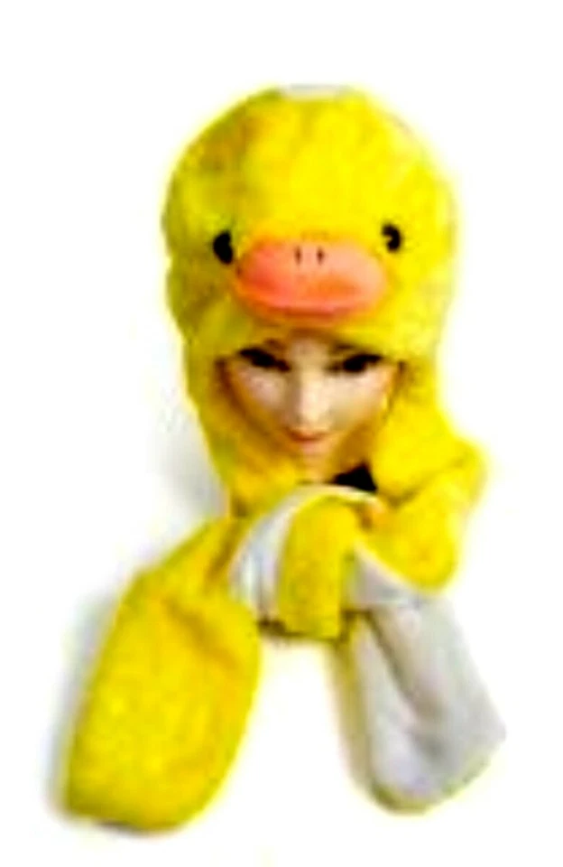 Disfraz de Halloween de fiesta de pollito animal de felpa 3 en 1 sombrero bufanda mitón Foto 1 de 1