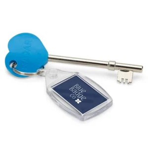 Genuine RADAR Disabled Accessible Toilet Key NKS Blue Bow with Keyring - Picture 1 of 9