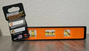 Johnson 9” Torpedo Level. 7500-ORANGE Structo Cast. MADE IN USA. Top Read New - Picture 1 of 4